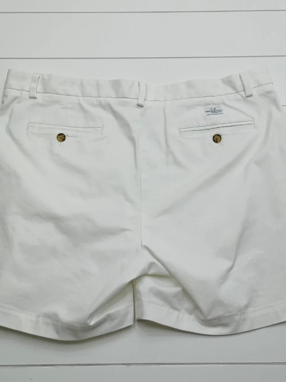 Vineyard Vines White Chino Shorts Men's 38 Flat Front Cotton Classic Preppy